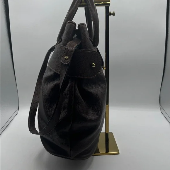 Classic Brown Leather Bally Top-Handle two way Women's Bag. Genuine leather. - Picture 4 of 10